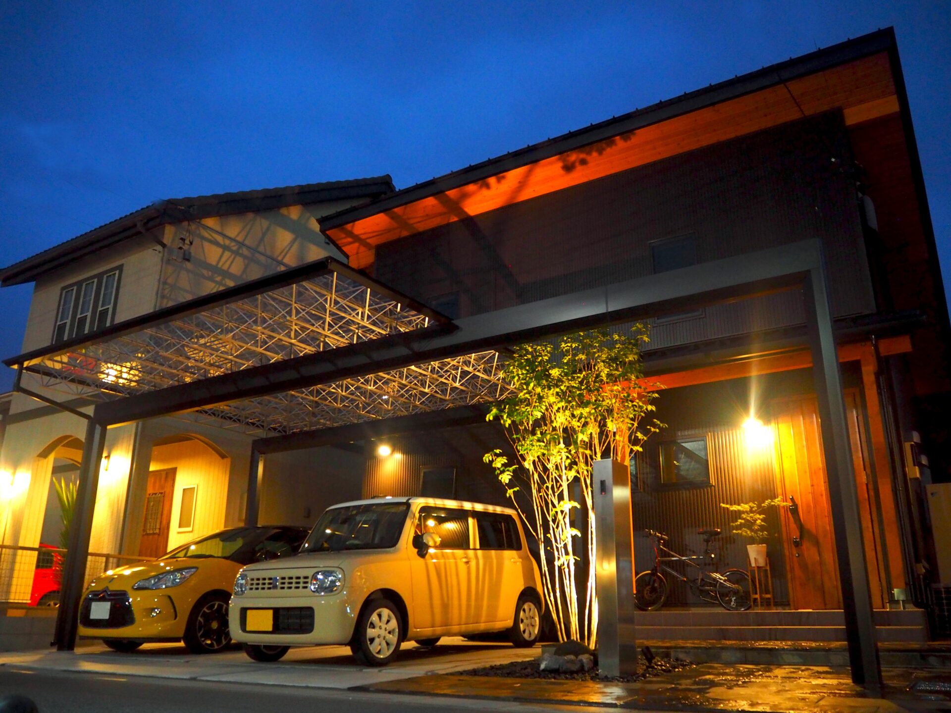 鴻巣市　スタイリッシュ&ジャパニーズモダンな雰囲気のオープン外構