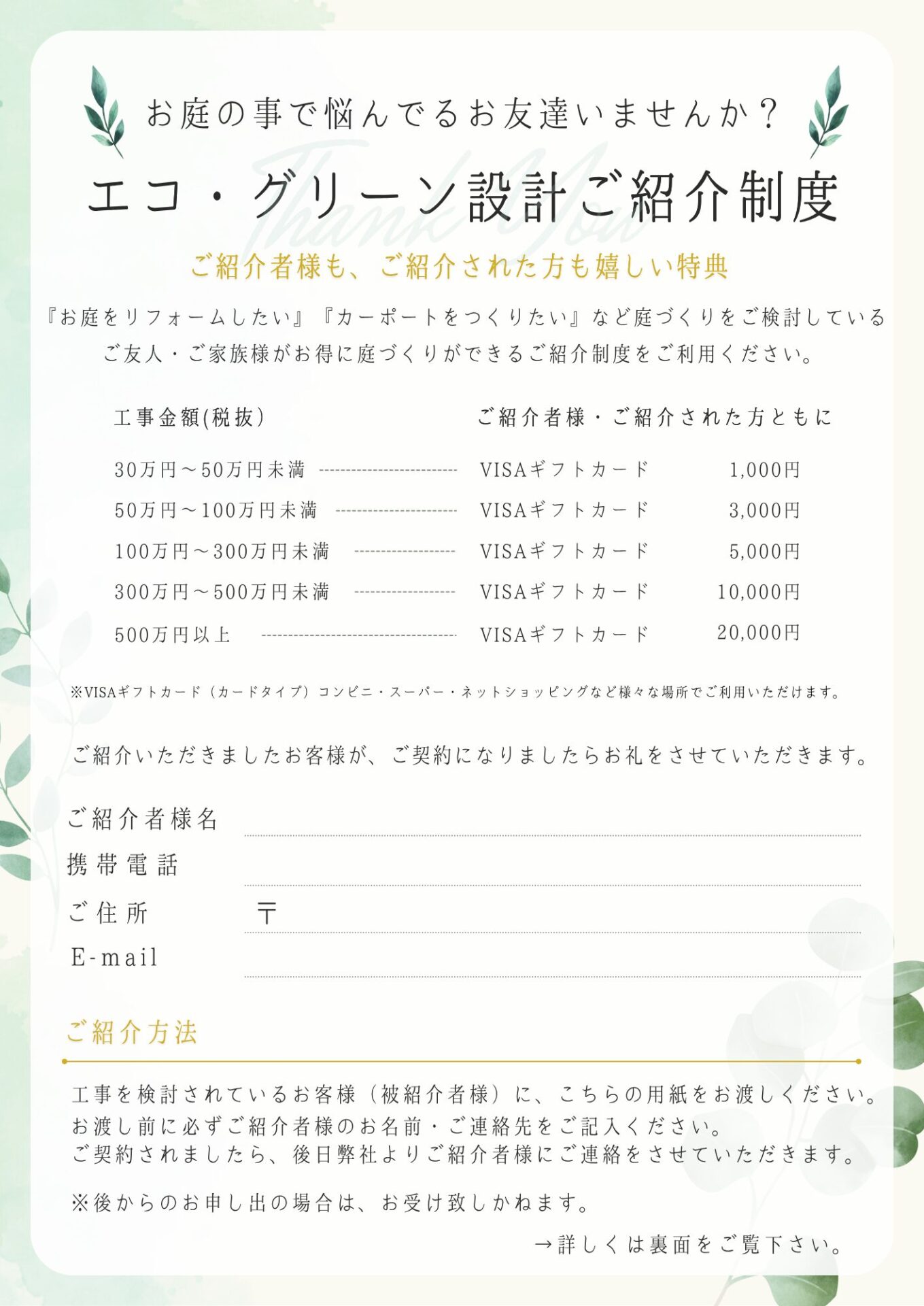 エコ・グリーン設計ご紹介制度の詳細1