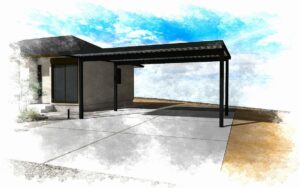 東松山市　株立ちの樹木が軽やかな陰影をつくるエクステリア