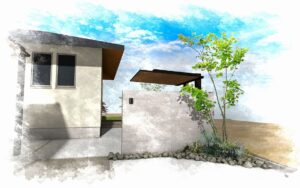 東松山市 機能的な設計の中に、素材の質感と光の陰影が静かに息づくエクステリア